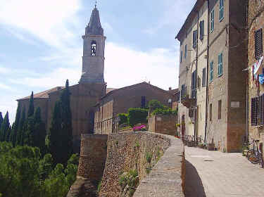 View along the wall of Pienza